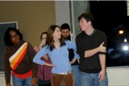 The Cast rehearses 